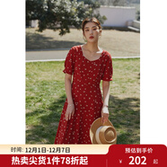 獨束大碼女裝法式小翻領(lǐng)連衣裙女夏季新款遮肉顯瘦雪紡裙子 方領(lǐng) M （尺碼：1）