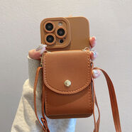 MARMOTERins風(fēng)零錢(qián)包手機殼適用oppoA5pro保護套A3A1s斜挎背帶re3Re2帶掛繩A2A3pro新款A58xA55插卡包k12x 多功能插卡零錢(qián)包棕色鏡頭全包 OPPOA55G