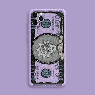 中掌柜新款油畫(huà)瑞克和莫迪鈔票適用蘋(píng)果17plus手機殼17air卡通iphone161 [K131油畫(huà)瑞克鈔票-草紫色]液態(tài)親膚手感 iPhone 15