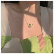 美麗公主（Beautiful princess ）森系白色鈴蘭花漢服項鏈鎖骨鏈可調節復古小眾橙花手鏈耳環(huán)女套裝 項鏈