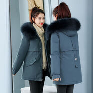 過(guò)也派克棉服女2025新款冬季學(xué)生寬松韓版加厚棉衣中長(zhǎng)款棉襖外套 個(gè)性皮蛋綠 M  【建議90-110斤】