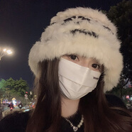 目丸新款百搭針織漁夫帽子女2025秋冬季韓版顯臉小保暖護耳毛線(xiàn)針織帽 黑色