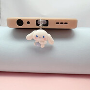 小潔匠選適用于防塵塞typec防灰塵卡通可愛(ài)大耳狗系列手機充電口耳機孔堵頭飾品掛件男女情侶 天使的翅膀大耳狗 Type-C橢圓接口（送防丟繩）