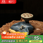 藏壺天下宜興紫砂蓋托茶寵純手工擺件茶具配件青蛙蓮子可養(yǎng)茶桌茶玩小擺件