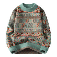 edcofgivensi圓領(lǐng)針織衫男士毛衣秋冬季新款青年男式毛線(xiàn)打底小衫修身潮流男裝 9811-綠色 常規 3XL (185)