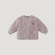 巴厘小豬兒童棉服秋冬季夾棉男童加厚保暖棉衣內膽棉襖寶寶打底女童外套 灰風(fēng)鈴紫 73