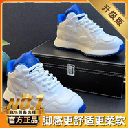 叢林獅子（CONGLINSHIZI）莆田男鞋秋冬季潮流休閑跑步運動(dòng)鞋男士歐洲站增高白色阿甘老爹鞋 【升級款】白藍 40