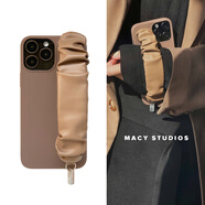 艾思度（iSido）奶茶色適用華為mateX6折疊屏X5手機(jī)殼mate70pro保護(hù)套p60彈力腕帶pura70ultra全包防摔Meta50個(gè)性 奶茶色大腸皺褶腕帶款 vivo S20