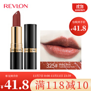 露華濃（Revlon）麗采保濕滋潤唇膏女士啞光黑管口紅女士不掉色美妝化妝品女彩妝 325#鐵銹紅（奶油質(zhì)地）