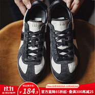 馬登運(yùn)動休閑鞋男女夏秋季新款透氣小白板鞋GAT賽車平底阿甘德訓(xùn)鞋子 墨黑色 /國風(fēng)款薄底絲綢刺繡國潮 39 (245mm) 男碼