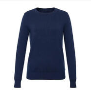 GIRDEAR/哥弟秋冬百搭圓領(lǐng)休閑毛衣軟糯羊絨針織打底衫女1399463 藍色 XL(五碼) 均碼