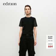 edition針織T恤女秋季真皮短袖羊毛羊絨針織衫EBD3SWT028