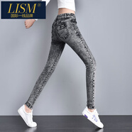 LISM國際一線(xiàn)品牌雪花彈力鉛筆褲女秋冬季2025年新款高腰修身顯瘦緊身 單款雪花色888 29 113-122斤