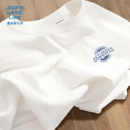 JEANSWEST LIFE真維斯短袖T恤男士純棉透氣夏季男女款半袖體恤青少年寬松五分袖