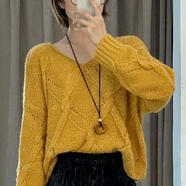 恩施貝比小紅書(shū)爆款入早深秋初冬季女裝微胖穿搭配一整套法式黃色毛衣連衣 單件毛衣冷淡系獨特絕別致一整套 S 均碼
