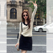 小紅書(shū)爆款高端精致小香風(fēng)穿搭一整套裝女秋季大方得體絕美上衣半 單提花半裙[微胖重要場(chǎng)合漂亮/富 S推薦[80-95斤] 均碼