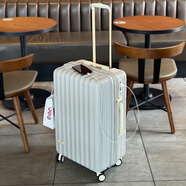 新秀麗充電擴展行李箱hinomoto靜音萬(wàn)向輪輕便pc旅行箱女學(xué)生拉桿箱登機 暖灰色(擴展30%款充電口+掛鉤) 灰色內飾 關(guān)注店鋪即順豐發(fā)貨