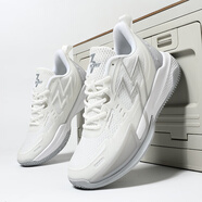 LI NING李寧8白色籃球鞋男女款實(shí)戰超輕透氣中考學(xué)生兒童比賽緩震運動(dòng)鞋 白羽毛725_減震標準碼(男女同款) 36