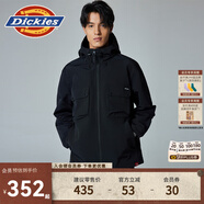 dickies秋冬大容量口袋連帽寬松外套城市輕戶(hù)外夾克男女情侶 黑色 2XL