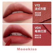 Mooekiss口紅唇釉不沾杯防水絲絨唇霜唇彩唇蜜顯白提亮新年禮物女V12+V04