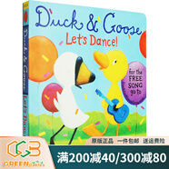 英文原版繪本 Duck and Goose Let's Dance 小黃鴨和小白鵝系列 紙板書(shū) 綠山墻