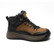 沙馳男鞋24冬季高幫E12A9E0283-3卡其不加絨皮里E12A9E0282-3黑 E12A9E0283-3卡其不加絨皮里 38 歐碼偏大一碼