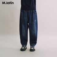 馬·拉?。∕.Latin）【商場(chǎng)同款】童裝兒童褲子25冬裝新款男大童牛仔長(cháng)褲 牛仔藍 140