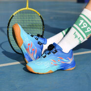 韋登獅 VIRSTINTH專(zhuān)柜羽毛球鞋兒童中小學(xué)生粘扣魔術(shù)帶乒乓球鞋男女訓練運動(dòng)鞋 1088藍月旋轉扣標準碼 30 30