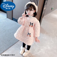 迪士尼寶寶兒童羽絨棉服2025冬裝女童加絨加厚棉衣連衣裙兒童秋冬保暖裝外套 XYH快樂(lè )櫻桃  粉色（加絨） 90 適合身高80-90CM