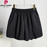 皮爾卡丹（pierre cardin）復古印花棉麻短袖襯衫女夏季時(shí)尚寬松休閑設計感小眾亞麻小衫上衣 黑色褲子(少量現貨) L [建議95-120斤]