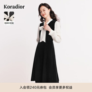 珂萊蒂爾商場(chǎng)同款秋季連衣裙中長(cháng)款長(cháng)袖裙子 黑色 M