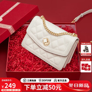 蔻一（Cnoles）包包真牛皮女士大容量單肩斜挎包高端鏈條小方包生日禮物送女友