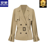 羅蒙卡其色短款風(fēng)衣女2025春秋新款小個(gè)子顯瘦雙排扣正肩短外套感 卡其色 XS 105斤以?xún)?
                                         title=