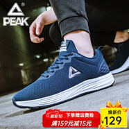 匹克運動(dòng)鞋男 跑鞋網(wǎng)面春夏新品透氣休閑鞋輕便黑色男士跑步鞋子 藏青441 42