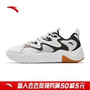 安踏（ANTA）后浪4 | 男子冬季透氣板鞋運動(dòng)風(fēng)休閑鞋 紙莎白/基礎黑-2 41