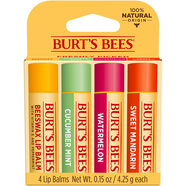 BURT'S BEES 伯特小蜜蜂 經(jīng)典潤唇膏男女通用天然保濕滋潤清爽不油膩 4.25g*4