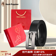 暇步士（Hush Puppies）皮帶男牛皮腰帶自動(dòng)扣商務(wù)男士腰帶禮盒裝生日禮物送男朋友父親