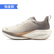 玩覓（ONEMIX）秋季跑步鞋男情侶緩震透氣超輕運動(dòng)鞋輕便休閑黑白慢跑女鞋 鉑金棕 44