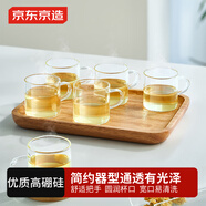 京東京造 玻璃杯 高硼硅泡茶水杯子家居品茗杯100ml六只裝