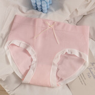 馨蔓莉獨立包裝日系甜美女內褲棉襠女士中腰三角褲薄款透氣柔軟提臀收腹 少女粉 均碼