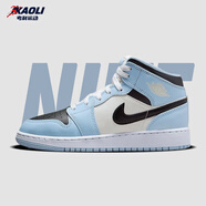 耐克（NIKE）【潮】Air Jordan aj1板鞋女子新款中高幫透氣休閑運動(dòng)耐磨籃球鞋 555112-401（白藍色） 37.5