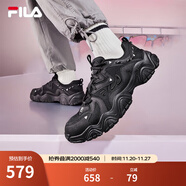 FILA 斐樂(lè )貓爪鞋4代女鞋老爹鞋情侶運動(dòng)鞋復古時(shí)尚休閑鞋網(wǎng)面透氣 【男款】黑-BK 41