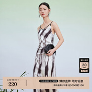 迪賽尼斯（DESIGNICE）夏季新款花色時(shí)尚歐美性感扎染吊帶度假風(fēng)連衣裙 花色 L