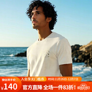 AKSERIES輕復古迷彩小箭頭印花全棉圓領(lǐng)短袖T恤寬松純棉舒適男裝2100317 淺花灰 L