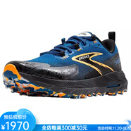 布魯克斯（BROOKS）男鞋越野跑鞋Cascadia 18跑步鞋戶(hù)外運動(dòng)鞋抓地穩定防滑減震徒步 Blue/Black/Orange藍色 12.5 /46.5碼
