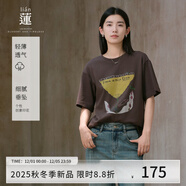 阿依蓮短袖t恤女士秋季衣服新款2025時(shí)尚潮流高檔女裝寬松隨性顯瘦上衣 可可棕 M