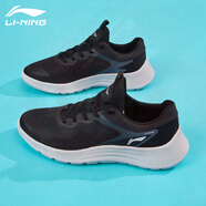 LI-NING李寧輕羽跑步鞋女鞋夏季新款網(wǎng)面透氣休閑跑鞋女款軟底輕便運動(dòng)鞋 黑色 35