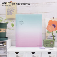 國譽(yù)（KOKUYO）淡彩曲奇·晴空·A5活頁(yè)本大容量筆記本子記事本附5張分隔頁(yè) 40張橫線(xiàn)內頁(yè) 星海綠粉 WSG-RUVP12GP
