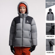 駱駝小太陽(yáng)戶(hù)外服冬季新女款男款 硯墨灰/幻影黑，男女同款(女生拍小一碼)，A33C M 110-120斤