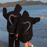 不一樣的情侶裝秋冬季衛衣2025新款潮牌特別網(wǎng)紅春秋款衣服外套裝 女黑+男黑高品質(zhì)重磅薄款彩心交織 3-女黑+男 均碼 異地可免費分開(kāi)發(fā)貨(可找客服咨詢(xún))